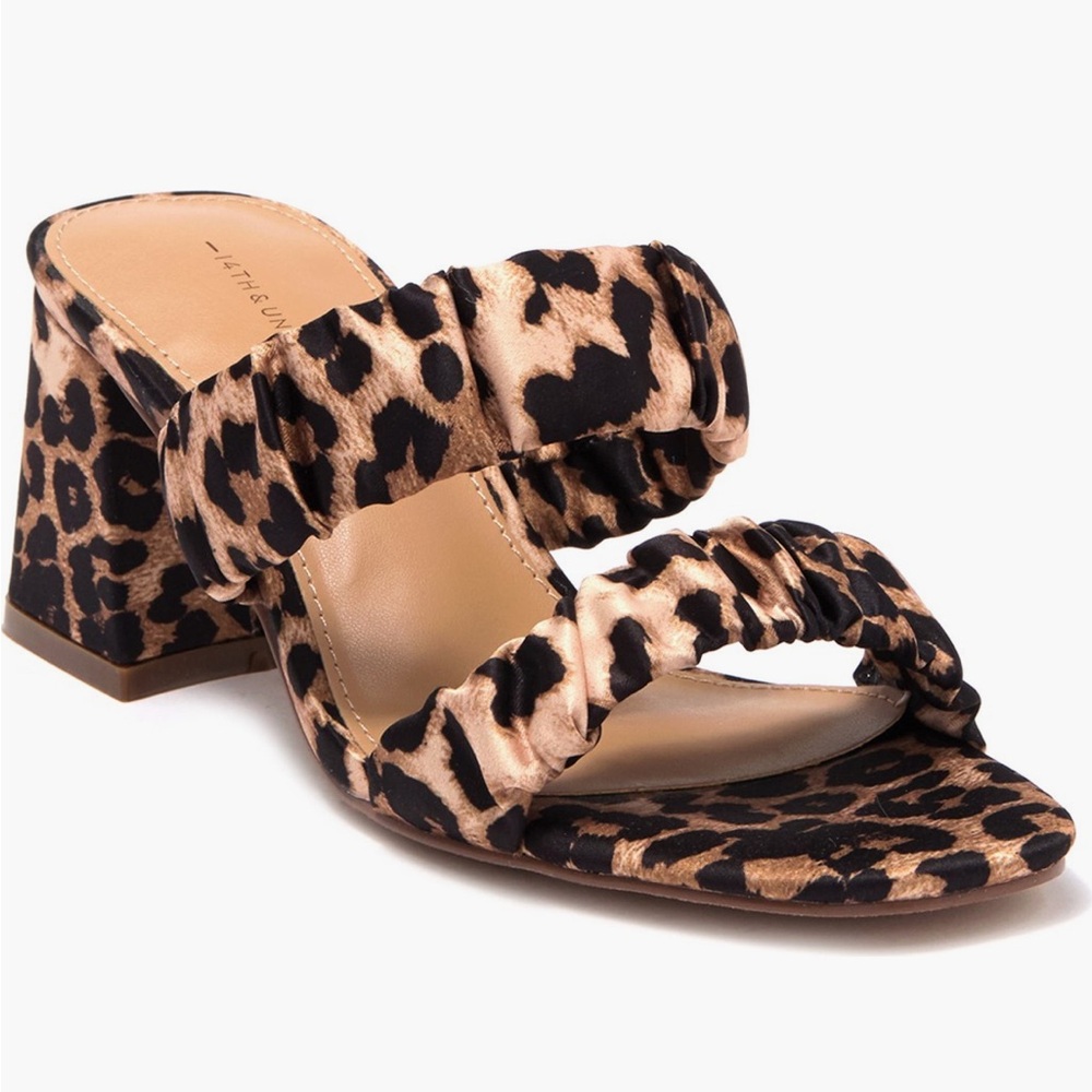 BUNDLE FOR DSCT! Leopard Print Block Heel Sandals